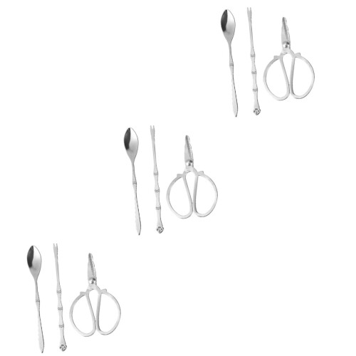 3piece tool set for rust crab and seafood: hammer, peeling pliers, picking fork