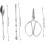 3piece tool set for rust crab and seafood: hammer, peeling pliers, picking fork 3
