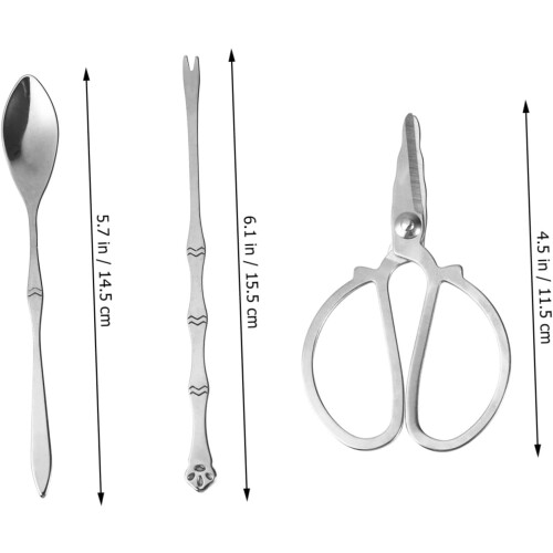 3piece tool set for rust crab and seafood: hammer, peeling pliers, picking fork 2