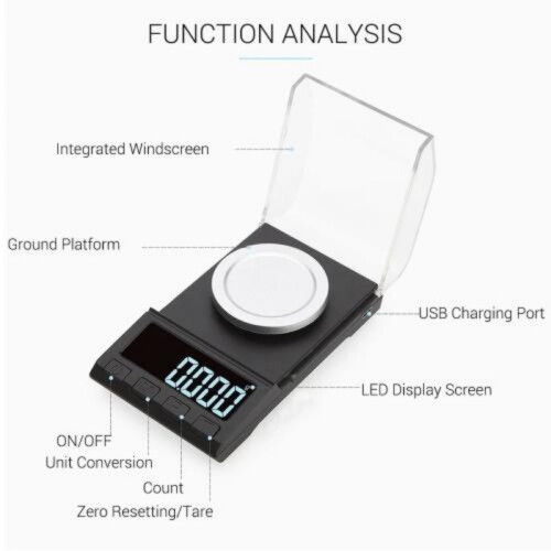 Digitale Feinwaage 10 g mit 0,001 g Genauigkeit 1