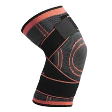 Football sports leg support sleeves, running leg guards, sports protection (Orange, L 2pcs)