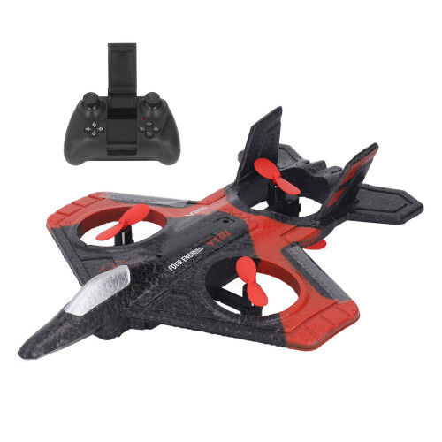 Avion de chasse quadricoptère avec traînée lumineuse et commande gestuelle, drone télécommandé pour enfants en EPP, vol équilibré, mode sans 1