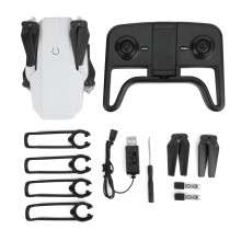 Minidrone med kamera, høydehold, stemmekontroll, bevegelsesgjenkjenning, dobbelt posisjoneringssystem, sammenleggbar design, FPV-overføring, én