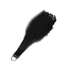 Handhelds Foldings Fan for Womens Vintage Feather Fan for-Black