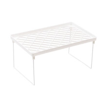 Étagère élégante et pliable, porte-épices en fil métallique peu encombrant pour la cuisine ou le bureau, sa conception ajourée lui confère