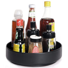 Lazy Susan -järjestäjä, tukeva metallirakenteinen tilajärjestäjä keittiöön, kylpyhuoneeseen, kotitoimistoon, kodinhoitohuoneeseen,