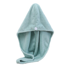 Prosop de păr din microfibră cu uscare rapidă, turban de păr super absorbant cu uscare rapidă, cu design cu nasturi pentru anti-încrețire,