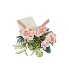 Rose Bridesmaid Wrist Flower Corsage Bride Silk Wrist Flower-C