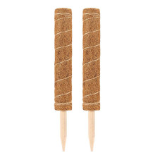 Suporte para plantas em fibra de coco natural, estaca tipo totem de fibra de coco com recurso empilhável para crescimento vertical, estacas de