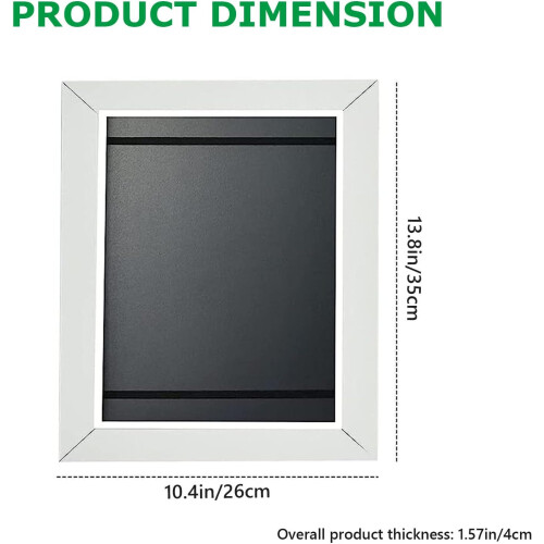 Kids Art Frames Front Opening Changeable A4 Artwork Display for Children Crafts White 1PC 2