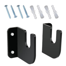 Longboard Wall Mount, Acrylic Wall Hanger, 2 Pieces, Black