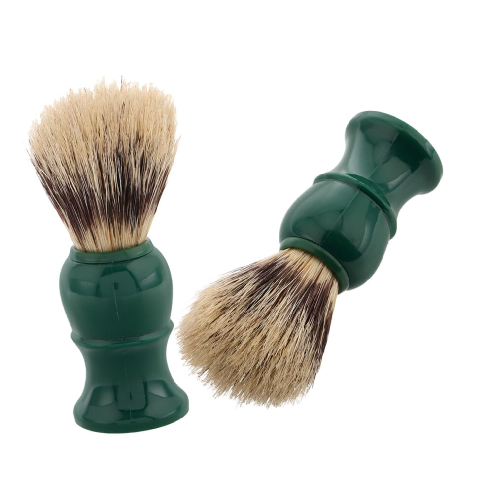 2pcs Soft Bristle Beard Brush and Gentle Shaving Brush for Men Ergonomic Design for Barber Shops