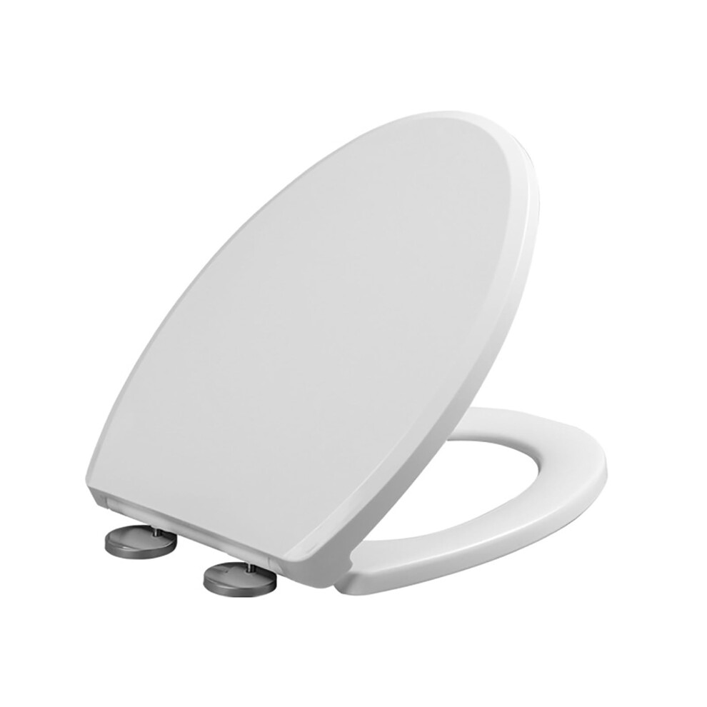 Soft Close Elongated Toilet Seat With Quiet Lid, Easy Install & Clean For Bathroom 9189345556715