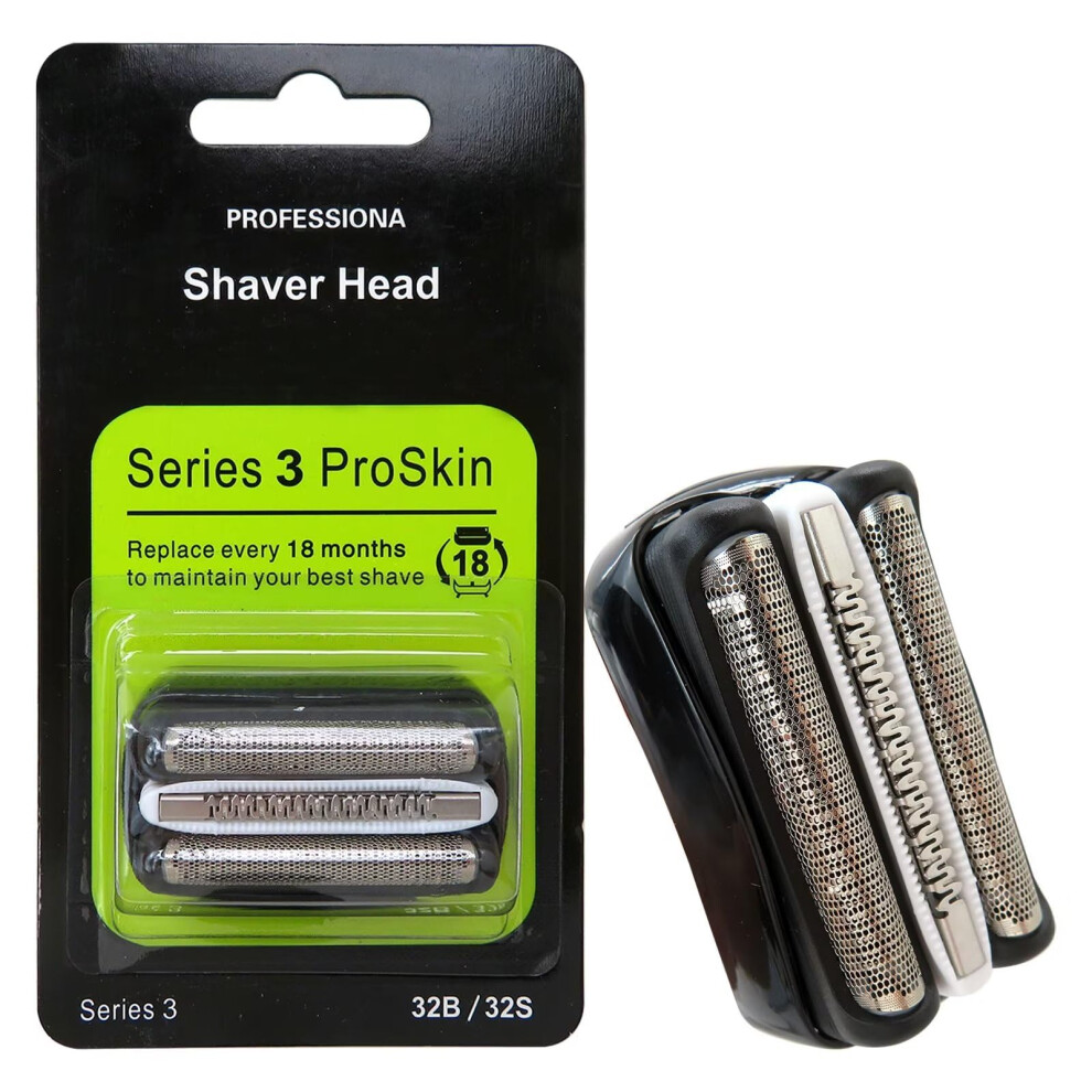 Replacement Shaver Head 32B 21B Foil and Cutter for Braun Series 3 Fits 340s4 350cc 390cc Cruzer6