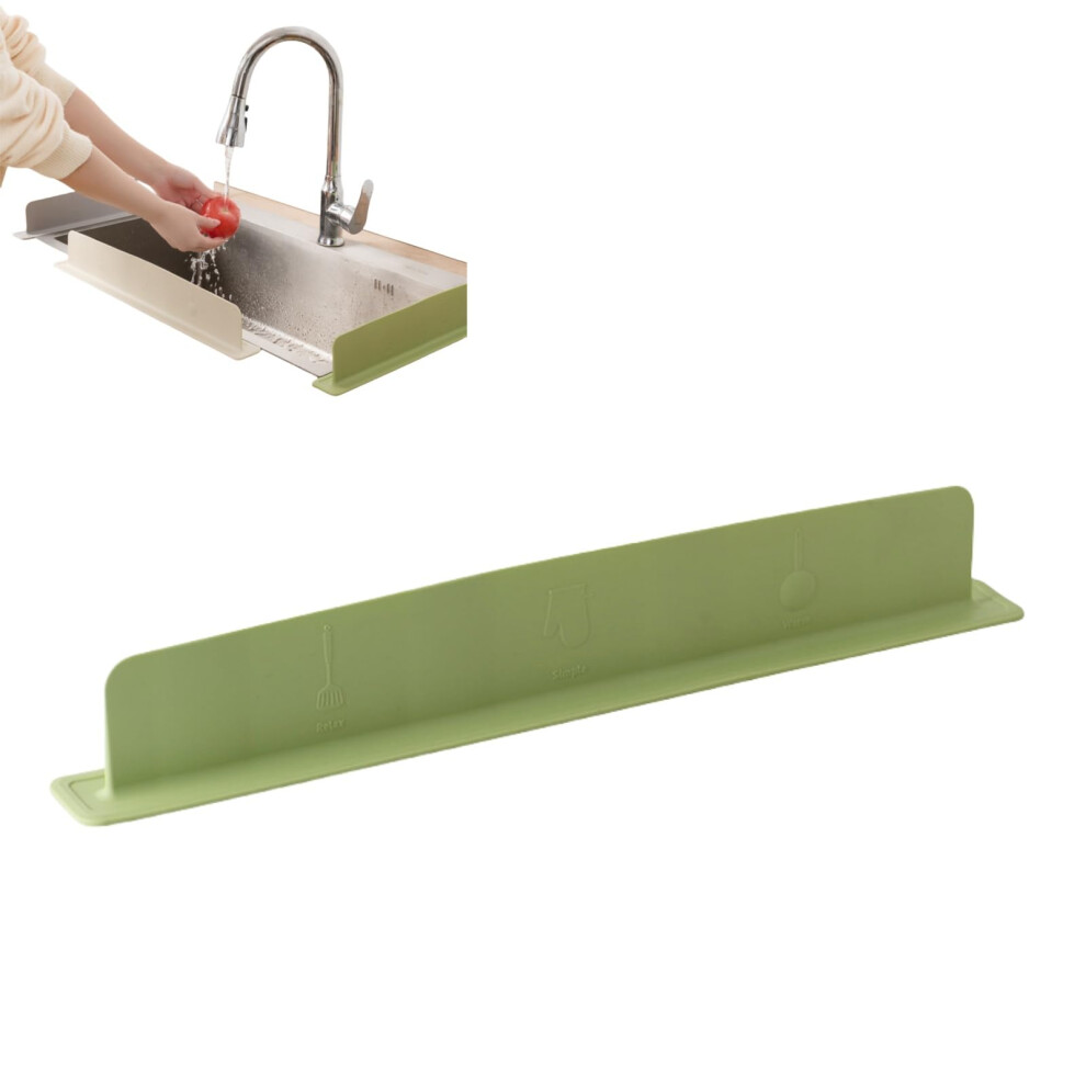 Silicone Splash Guard For Sink, Heatresistant, Suction Cup, Kitchen Accessory For Home And Commercial Use (Green, 1 Piece) 1 Pc Green 9001264818289