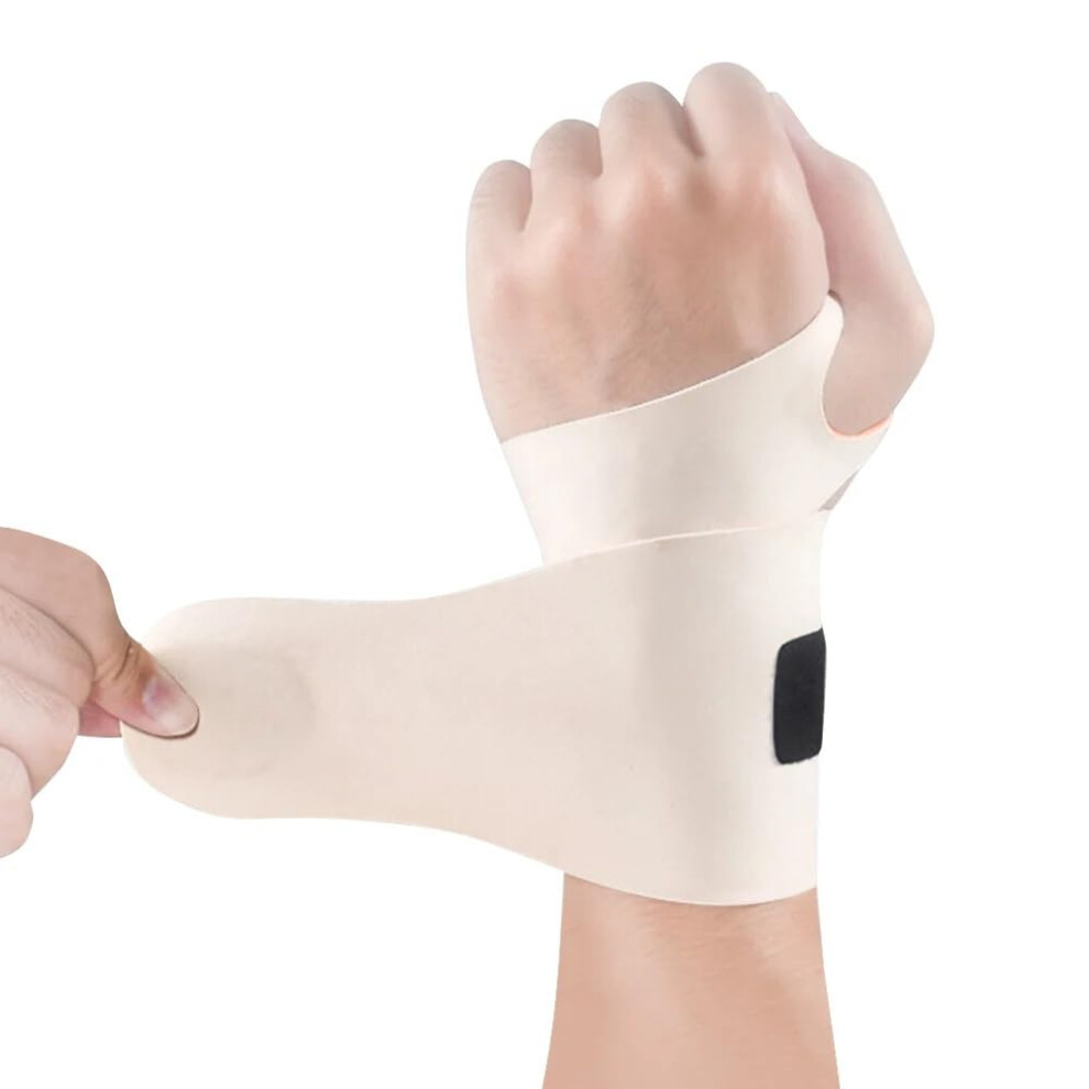 Wrist Splint,Wrist Supports Arthritis Sprain Band Adjustable Slim Wrist Support Strap Tendon Sheath Relief for Wrist Exercise Safety Support White