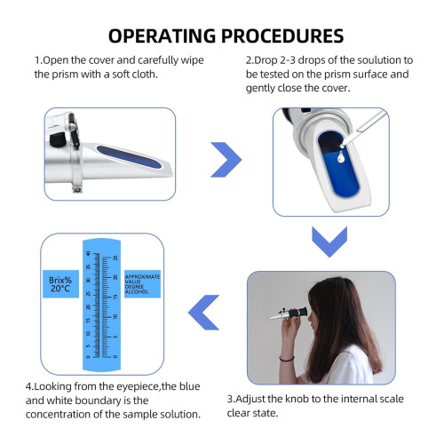 Refractometer, Brix 040% ATC for Wort Beer Grape Sugar 2