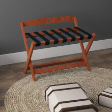 Folding luggage racks for hotels, folding luggage racks, countrystyle, made of solid wood, for rooms, hotels, luggage racks (Color: C) (B)