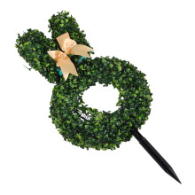 Easter Bunny Topiary Tree Lifelike Artificial Rabbit Plant with Bow for Outdoor Garden and Home Decor