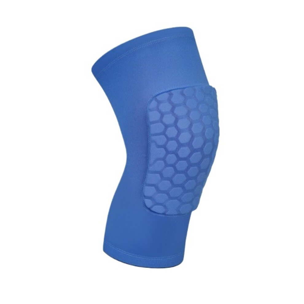 Knee protectors for football and running with compression supports (Blue, M).