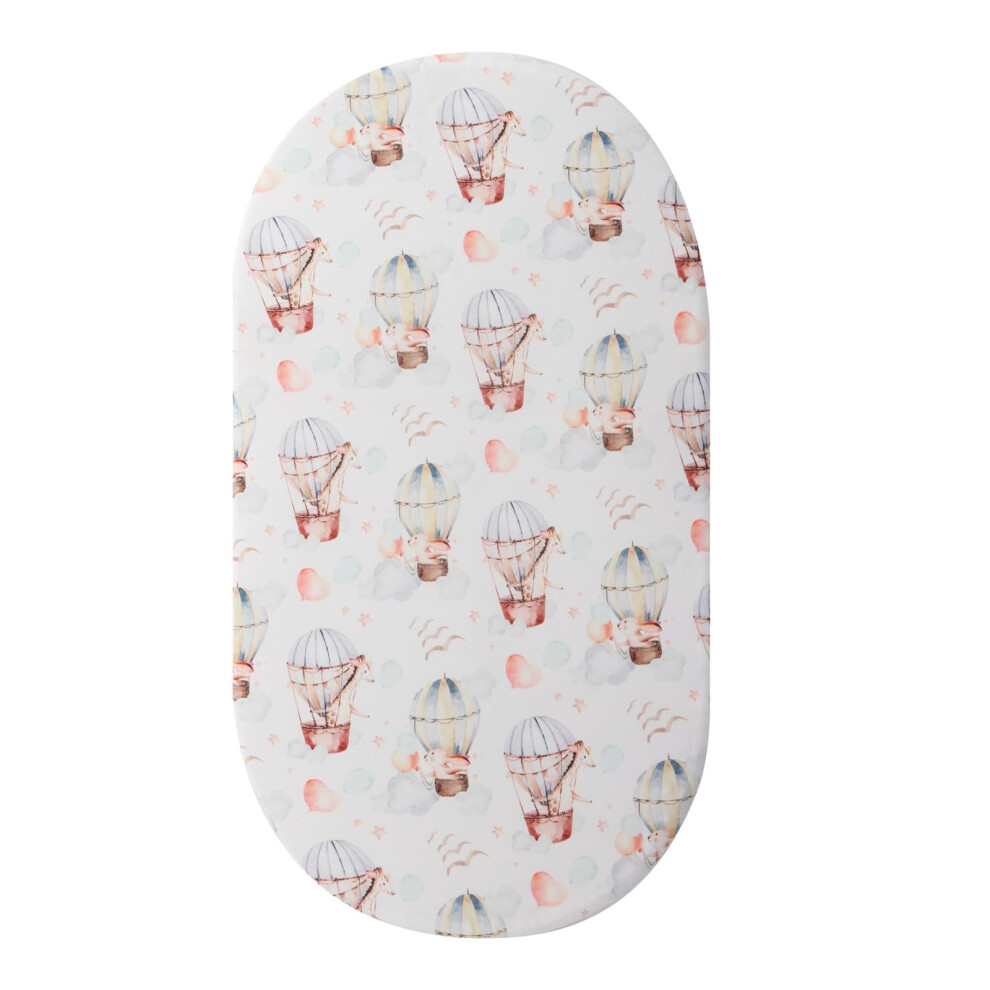 Baby Bassinet Fitted Sheet Soft and Breathable Protective Cover for Boys and Girls Fits Oval and Rectangular Mattresses Style 1