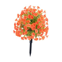 Artificial Topiary Ball with Ground Stake Realistic YearRound Bloom Outdoor Garden Decoration Orange