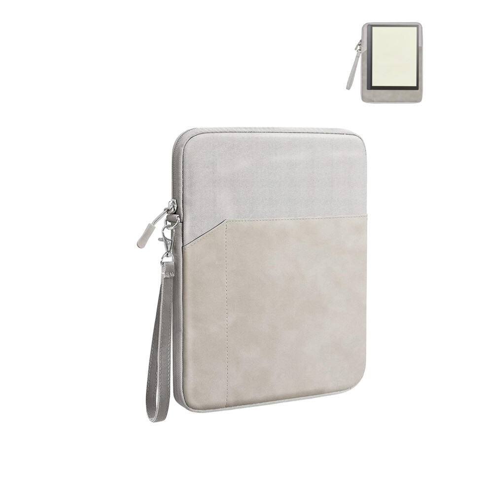Waterresistant Tablet Sleeve For 10.3 Inch Geniatech Kloudnote Slim With 360 Protection And Pocket, Light Grey 9119770625489