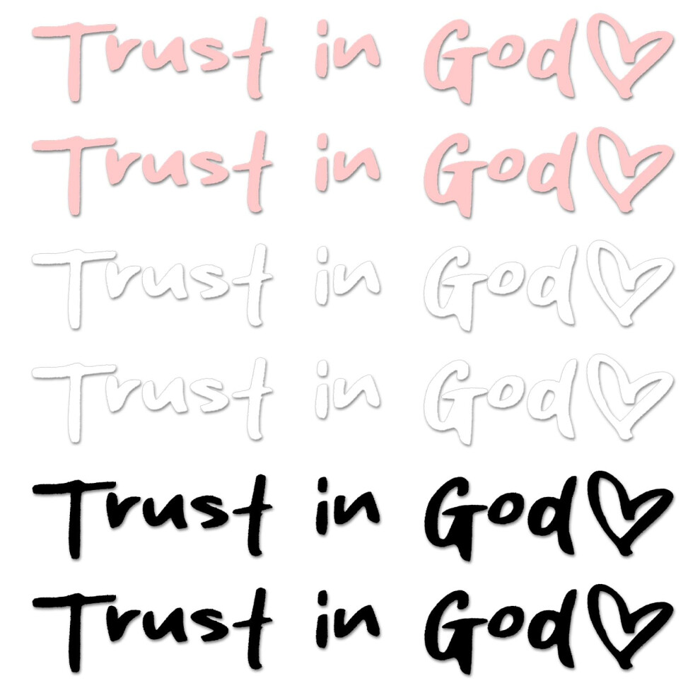 Trust In God 6 Pcs Car Rearview Mirror Decals Waterproof Vinyl Window Stickers For Cars Trucks 9189345558573