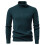 Men's Clothing  Classic  Men's Turtleneck Sweater Solid Color with Striped Pullover Warm Knitwear Winter Basic 1