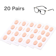 Neuspads voor brillen, verminderen de druk op de neus. Ovaalvormige zelfklevende accessoires voor betere grip in natte omstandigheden (20 paar)