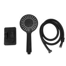 Pommeau de douche à main noir mat, économie d'eau, 5 modes de jet, haute pression, résistant à la corrosion, matériau ABS durable, installation