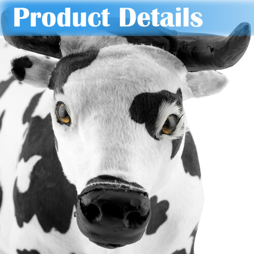 Παιχνίδι Holstein με αγελάδα, φιγούρα ζώων για παιδιά, εκπαιδευτικό παιχνίδι με 2
