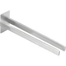 Portasciugamani da bagno con retro autoadesivo, resistente alla ruggine, robusto e di facile installazione per piastrelle e vetro (40 cm, argento)