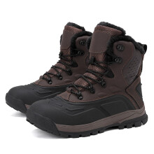 (Khaki, 39) Men's Clothing  Men's Winter Outdoor Velvet Warm Snow Boots,Walking Shoes,Waterproof Ski Shoes,High-top Large-sized