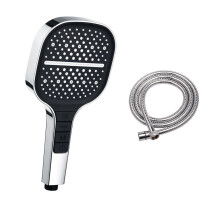 Expérience de douche spa de luxe, pommeau de douche à main écologique, barre de douche coulissante à hauteur réglable, conception de bouton