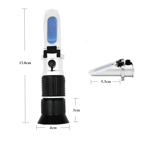 Handheld Refractometer for Copper Content 090% Brix with ATC, Used for Sugar Feed 1