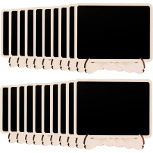 Mini Quadros Negros Retangulares, Mini Quadro Negro de Madeira para Auxiliar Doméstico, Marcadores de Lugar para Casamento com Giz Líquido para