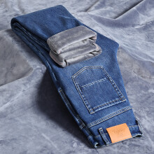 Men's Clothing  KSTUN Men's Winter Jeans Warmer Stretch Denim Jeans Fleece Lined Straight Cut Business Casual Trousers