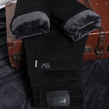 Men's Clothing  New Winter Fleece Casual Pants Men's Straight Slim Thick Warmfleece Male Business Fashion Casual Comfort