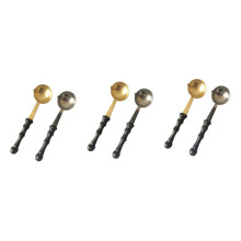 6pcs Wood Handle Wax Seal Spoon Set with Spout for Easy Wax Pouring and Stamp Sealing