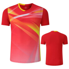 (1834 Red 1 Shirt, Men 3XL) 2026 Men Women Tennis T-Shirt, Gradient Color Quick Dry Tennis T Shirts, Girl Badminton Table tennis Clothes