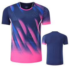 (1839 Navy 1 Shirt, Kid XS) 2026 Men Women Tennis T-Shirt, Gradient Color Quick Dry Tennis T Shirts, Girl Badminton Table tennis Clothes