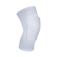 Knee Pads for Football and Running with Compression, White, XXL