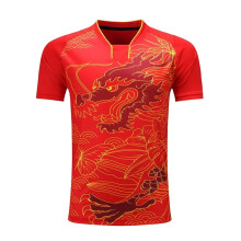 (Red 1 Shirt, Child XS) NEW Sports CHINA Dragon Table Tennis Jerseys Shorts Men Women Child Kids Ping Pong Jersey Table Tennis Shirt Sets Sport