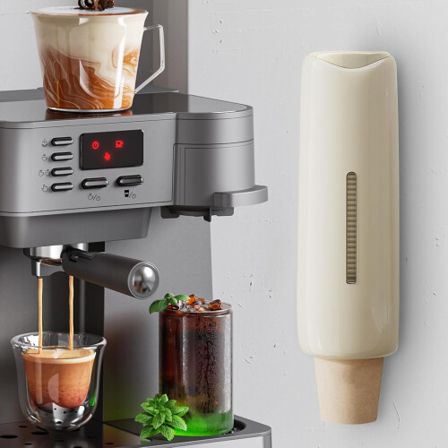 Wallmounted cup dispenser – Large pullout cup holder  Spacesaving storage for dormitory, kitchen 1