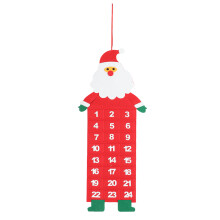 Calendário decorativo reutilizável, calendário do Advento para decoração de Natal em casa, contagem regressiva para o Natal com material de