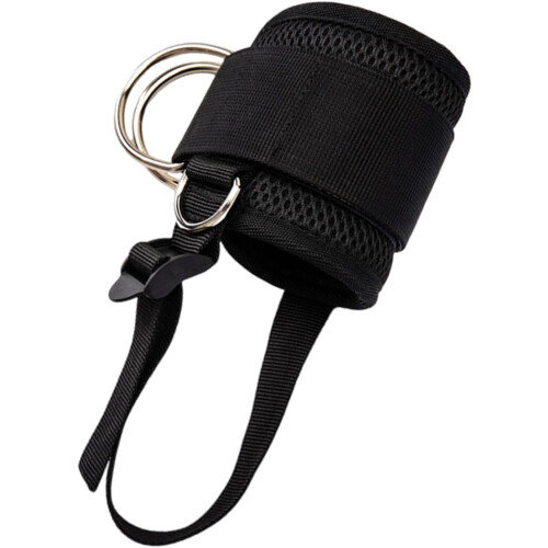 Adjustable Ankle Strap for Cable Machine Glute and Leg Workouts with Comfortable Support Black 2 1