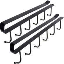 Mokhouder voor onder een keukenkastje, ruimtebesparend ontwerp met zelfklevende bevestiging, robuust, verchroomd massief ijzer, perfect voor het