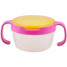 Ciotola per snack antigoccia con manici facili da impugnare, ideale per bambini piccoli, realizzata in PP ed EVA per uso alimentare, lavabile in