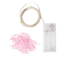 Starry Night Charm, Pink Fairy Lights Battery Operated Decorative Lights, Waterproof LED String Lights for Indoor Outdoor DIY Wedding Party Decoration